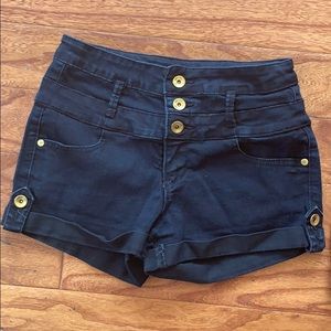 Black high waisted shorts